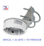 DKH12L + 2x UA70  držiak pre kameru Hikvision, Dahua, TVT ap.